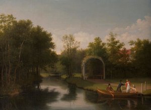 サンデルムガルドマナー公園のアーバー 作： Christoffer Wilhelm Eckersberg